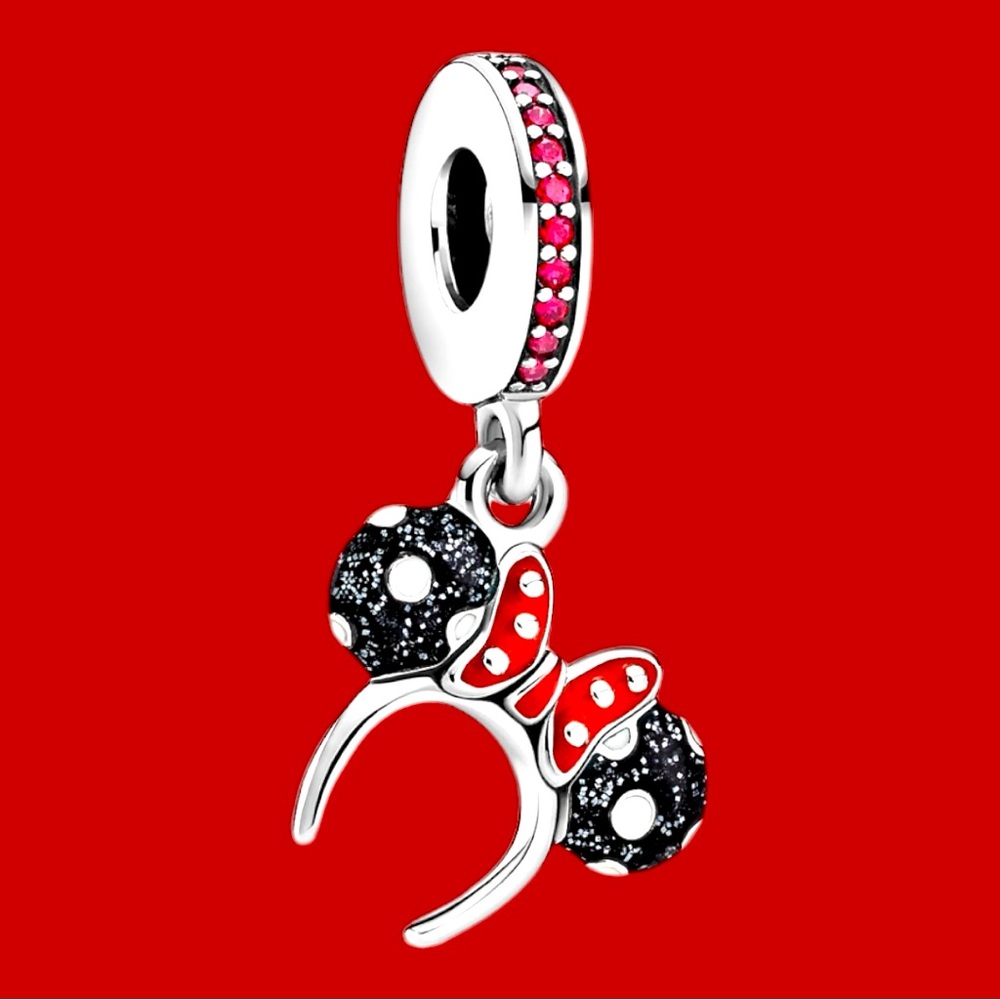 Disney-inspired Silver 925 Minnie Ears Charm